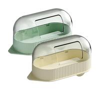 Caja de baño de arena transparente para hámster, contenedor de arena de refrigeración de 19,59,510,5 cm, ideal para ardillas, hámsters, cobayas y chinchillas