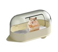 Caja de baño de para hámster, ducha transparente y para la sala de excavación | 19,5 x 9,5 x 10,5 cm y sala de excavación para ardilla, cobaya, chinchilla y oso de oso