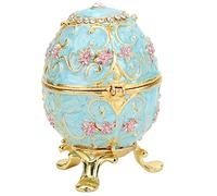 Caja De Baratijas, Pintada A Mano, Esmaltada, Estilo Huevo De Fabergé, Caja Decorativa para Joyas, para Collar, Pulsera, Baratija, Regalos De Decoración De Escritorio para El Hogar