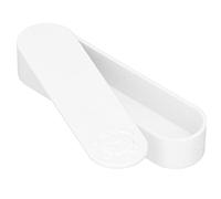 Caja de Bastoncillos de Algodón, Portátil ABS Mini Estuche de Bastoncillos de Viaje Patrón de Oso de Dibujos Animados Portabolas de Algodón con Cubierta(Blanco) Artículos De Aseo