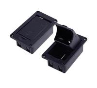 Caja de batería abatible de 69 x 41 mm, 9 V, 6F22, color negro, for guitarra y bajo, 10 unidades