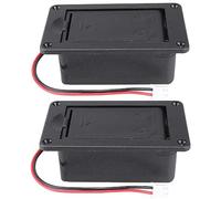 Caja de batería de 9 V para pastilla de guitarra y bajo, color negro