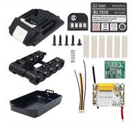 Caja de batería de litio BL1820B, placa de circuito de carga equilibrada PCB 5X18650, caja de etiquetas LED para BL1815 y BL1830 de 18 V