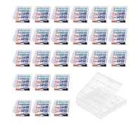 Caja de Batería de Plástico,Caja de Plásticode Translúcido,Contenedor de Batería, Organizador para Pilas,para AA/AAA Baterías Almacenamiento (24)