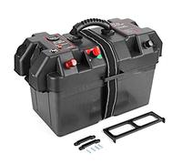 Caja de bateria-Duokon Motor Power, Minnkota Trolling Battery Box Plástico Minnkota Trolling Motor Power Center Station Battery Box USB y cargador de 12V Puerto