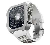 Caja de bisel de titanio de la banda de reloj de goma, para accesorios de reemplazo de relojes de la serie de 4/4/se 44 mm, la banda de vigilancia de la quiebra de la aleación de titanio con la