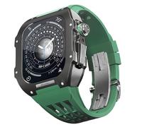 Caja de bisel de titanio de la banda de reloj de goma, para accesorios de reemplazo de relojes de la serie de 4/4/se 44 mm, la banda de vigilancia de la quiebra de la aleación de titanio con la