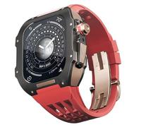 Caja de bisel de titanio de la banda de reloj de goma, para accesorios de reemplazo de relojes de la serie de 4/4/se 44 mm, la banda de vigilancia de la quiebra de la aleación de titanio con la