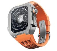 Caja de bisel de titanio de la banda de reloj de goma, para accesorios de reemplazo de relojes de la serie de 4/4/se 44 mm, la banda de vigilancia de la quiebra de la aleación de titanio con la