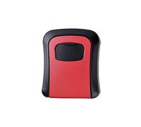 Caja de bloqueo almacenamiento clave contraseña, caja llave instalación pared combinación 4 dígitos a prueba agua segura for el hogar al aire libre para oficina en casa(Rot)