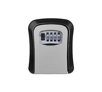 Caja de bloqueo almacenamiento clave contraseña, caja llave instalación pared combinación 4 dígitos a prueba agua segura for el hogar al aire libre para oficina en casa(Grey)