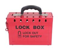 Caja de Bloqueo de Grupo de Bloqueo y Etiquetado, Soporte para Candado de Seguridad de Acero Inoxidable, 12 Cerraduras Laterales y 1 Frontal, Caja de Bloqueo LOTO para Seguridad