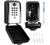 Caja de bloqueo de llave de montaje en pared con combinación reajustable de 12 dígitos, resistente a la intemperie, cerradura de código de gran capacidad para el hogar, oficina, garaje, bienes raíces