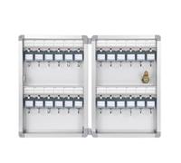 Caja de bloqueo de llaves de montaje en pared, armario seguro para 24 llaves, ideal para hoteles, valets, llaves de coche y casa, almacenamiento de llaves con cerradura (30 x 21 cm)