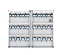 Caja de bloqueo de llaves de montaje en pared, armario seguro para 48 llaves, ideal para hoteles, valets, llaves de coche y casa, solución de gestión de llaves con cerradura (44 x 26 cm)