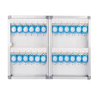 Caja de bloqueo de llaves móvil con ganchos de pared y etiquetas numeradas, caja de devolución de llaves grande para hoteles, bienes raíces y oficinas, solución segura de almacenamiento de llaves