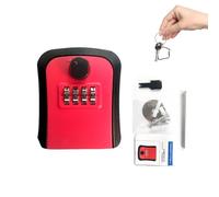 Caja de bloqueo de pared, caja fuerte de seguridad resistente con combinación de 4 dígitos para un acceso seguro, soporte de pared resistente a la intemperie para entrada de casa al aire libre, garaje