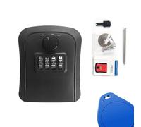 Caja de bloqueo de seguridad para pared de 4 dígitos, caja de bloqueo para el rodamiento externo | Solución para el organizador Hideaway de acceso seguro, caja de escudo de metas