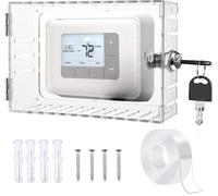 Caja de bloqueo de termostato con cubierta de termostato de llave, caja de bloqueo de termostato universal transparente grande para termostatos de pared para todos los tipos de termostatos de 6.3 x