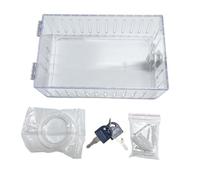 Caja de bloqueo de termostato con llave, cubierta protectora transparente que se adapta a la mayoría de termostatos para el hogar, oficina, escuela, iglesia, material PS fácil de instalar