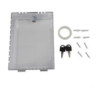 Caja de bloqueo de termostato con llave para unidades montadas en la pared, cubierta protectora de policarbonato transparente, 21 x 14,5 cm
