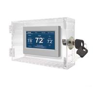 Caja de bloqueo de termostato no programable, cubierta antimanipulación para protector de seguridad HVAC, caja de controlador de temperatura con 2 llaves, protector de refrigeración de calefacción de