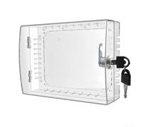 Caja de bloqueo de termostato segura para unidades montadas en la pared con llave, cubierta transparente que ofrece ventilación y protección contra manipulaciones o daños