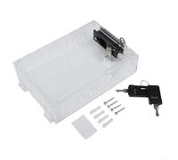 Caja de bloqueo de termostato transparente con llave, cubierta protectora acrílica para termostatos HVAC montados en la pared, diseño de fácil visión con tornillos para oficinas y áreas de recepción
