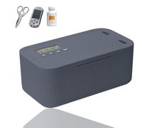 Caja de bloqueo de tiempo, bloqueo de tiempo, gestión de adicciones, armarios de seguridad para cocina/casa/escuela/viajes/oficina/medicamentos/caja con cerradura (batería no incluida) (gris)