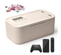 Caja de bloqueo de tiempo con 2 modos de trabajo, caja de bloqueo temporal para teléfono móvil, caja de bloqueo portátil, gestión de adicciones de teléfono, 23,9 x 13,1 x 9,6 cm (blanco)