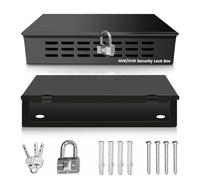 Caja de bloqueo DVR NVR de acero resistente, caja de seguridad CCTV con cerradura para interruptor POE y sistema de cámara de vigilancia