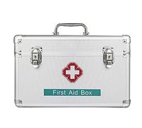 Caja de bloqueo medicamentos, botiquín primeros auxilios portátil con hombro cruzado, contiene bandeja extraíble for almacenamiento familiar asa for clínica y hospital, 12 pulgadas(12in)