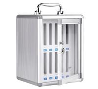 Caja de bloqueo para teléfono celular, 12/24/36/48/60 ranuras, casillero de teléfono celular para aula con cerraduras de puerta y llaves, material de aleación de aluminio para oficina, escuela, aula