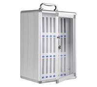 Caja de bloqueo para teléfono celular de 12/24/36/48/60 ranuras, casillero de teléfono celular para aula con cerradura de puerta y llaves, material de aleación de aluminio para oficina, escuela, aula