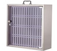 Caja de bloqueo para teléfono móvil montada en la pared, nizer de almacenamiento seguro con 60 ranuras, soporte de metal para una gestión segura de dispositivos, perfecta para oficinas, escuelas y