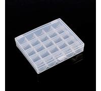Caja de bobina, organizador de bobinas, 1 caja de bobinas vacías de plástico reutilizable, contenedor de bobinas, caja transparente de almacenamiento para 25 carretes, organizador de bobinas para
