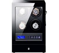 Caja de bobinador de Reloj automático Negro con cajón de retroiluminación LED Cajón LCD Control de Pantalla táctil Pintura de Piano Exterior Milimo M