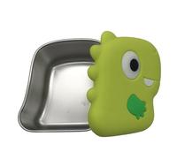 Caja de Bocadillos de Dinosaurio de Acero Inoxidable 304 con Tapa de Silicona, Recipiente para Salsas, Caja para Conservar Alimentos Frescos, Sellada para Bocadillos D