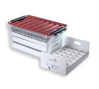 Caja de bolas de Navidad con tapa, almacenamiento seguro y elegante para Navidad, bolas de Navidad, decoración y decoración, 47 litros, sin BPA, caja compacta