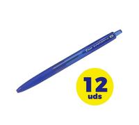 Caja de bolígrafos de tinta de aceite retráctil pilot super grip g/ 12 unidades/ azules