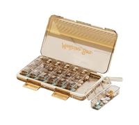 Caja de bolos semanal de plástico transparente con 21 aberturas, planificador diario de medicamentos, cubierta impermeable, plan apretado para viajes, uso doméstico, sustancia segura, transportable
