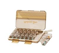 Caja De Bolos Transparente Para 7 Días Planificador De Medicamentos Transportable Con 21 Compartimentos Cerrada Segura De Grado Alimenticio Para Almacenamiento Diario De Nutrientes De