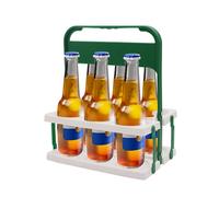 Caja de botellas reutilizable - Organizador de transporte de bebidas, cesta portabebidas | Carrito de bebidas portátil, cesta de almacenamiento de cerveza, contenedor de bebidas plegable y colorido