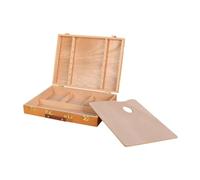 Caja de Caballete Portátil Caja de suministros for artistas, organizador madera for lápices pastel, acuarelas, pinceles
