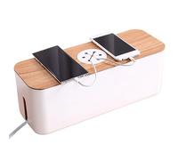 Caja de cable - Gestión de cables para escritorio - Caja de gestión de cables, caja organizadora de cables para cable de extensión, Protector contra sobretensiones de banda de alimentación para escrit