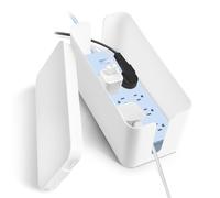 Caja de Cables Caja Cables - Organizador de Cables, Oculta fácilmente Cables y enchufes, Clips y Bridas Reutilizables para Ocultar y Organizar el cableado de computadora