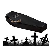 Caja de cadáveres oscura, decoración espeluznante | Tumba fantasmal, ataúd siniestro, tumba misteriosa, sudario horrible, cementerio falso ideal, perfecto para temas espeluznantes