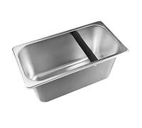 Caja de café de acero inoxidable con barra de goma fácil de limpiar, resistente, tamaño XL