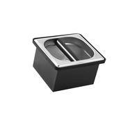 Caja de café de acero inoxidable Contenedor de posos con interior extraíble para máquina de café expreso y accesorios de estación de preparación Caja de café expreso Contenedor de disco de gran de del