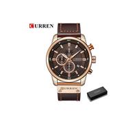 (caja de café rosa) Relojes deportivos militares de marca de lujo Curren para hombre, reloj de cuarzo